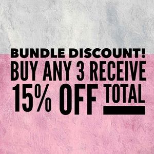 Buy 3/ get 15% off!